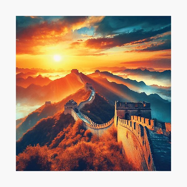 Item preview, Great Wall of China at Sunset designed and sold by badguyduh.