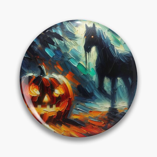 Item preview, Impressionist Halloween Dark Horse and Jack-o-lantern designed and sold by DBVega.