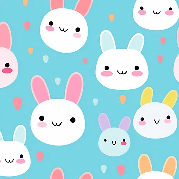 Artwork thumbnail, Bouncing Bunny Backdrop by BOSSPPDESIGN