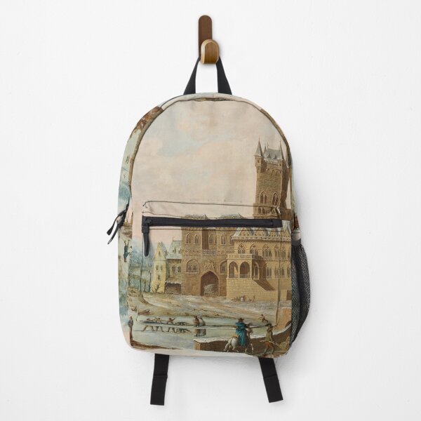 Item preview, Figures in a Winter Landscape with a Gothic Castle by Johann Philipp Ulbricht designed and sold by Amanda1775.