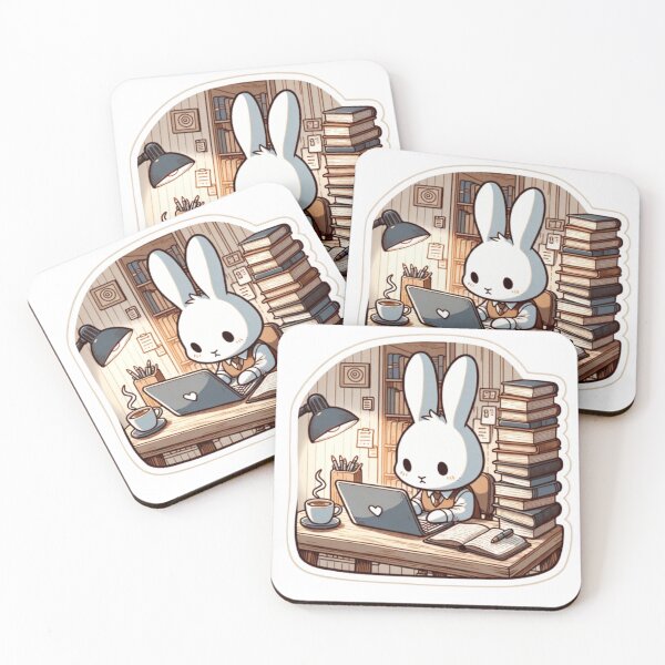 Item preview, Cozy Working Bunny designed and sold by Caty Holbrook.