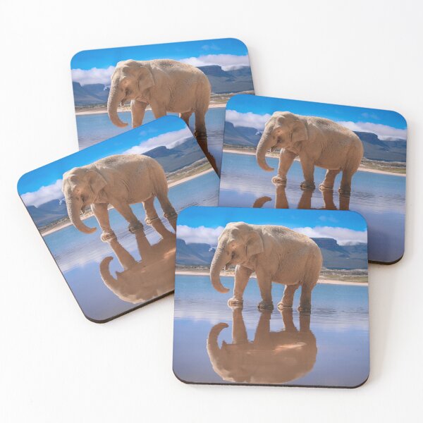 Item preview, Elephant Standing In A Shallow Lake On Safari designed and sold by henrytangphotos.