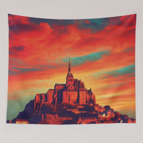 Item preview, Mont Saint-Michel at Sunset designed and sold by badguyduh.