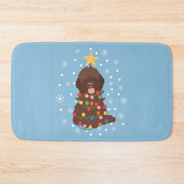 Item preview, Brown Chocolate Cockapoo Cavapoo Christmas Tree  designed and sold by Lulupainting.