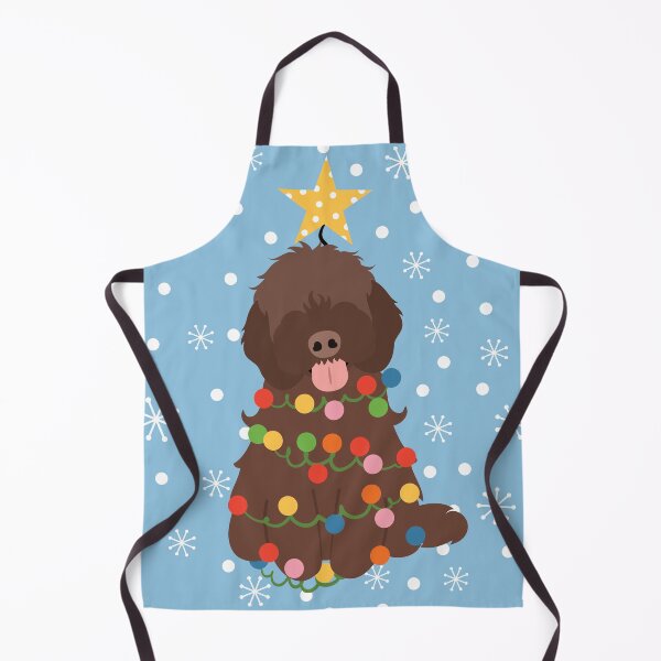 Item preview, Brown Chocolate Cockapoo Cavapoo Christmas Tree designed and sold by Lulupainting.