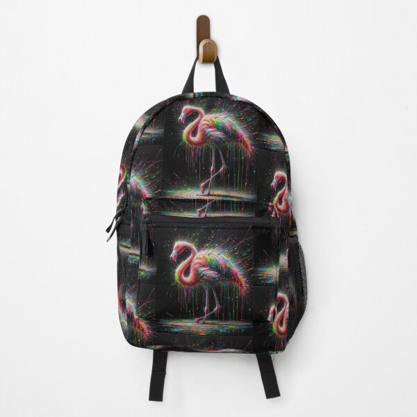 Item preview, Elegance of the Flamingo: Stunning Illustration on Black Background designed and sold by LIAMRIVIERART.