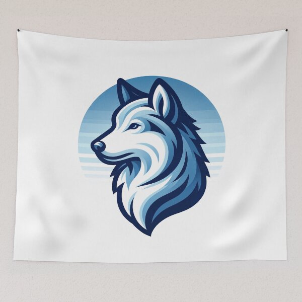 Item preview, Blue Wolfdog designed and sold by Retro Travel Design.