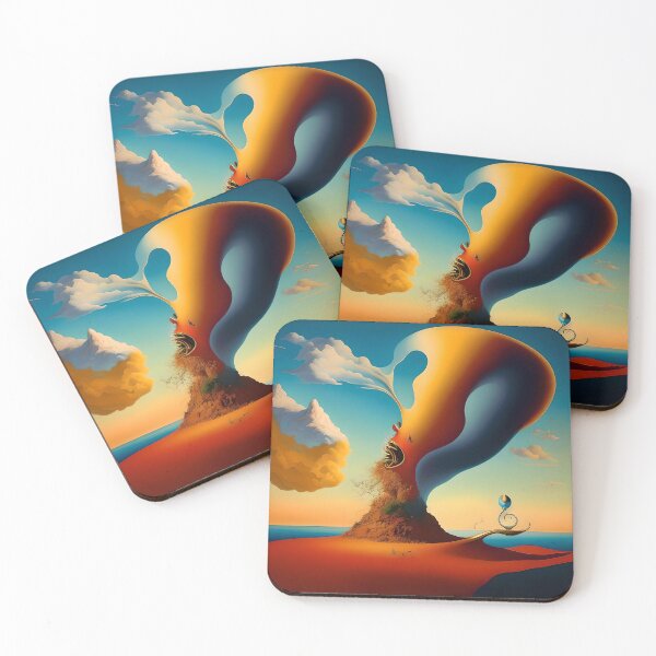 Item preview, Surrealism art, coughing man designed and sold by WildLadyWood.