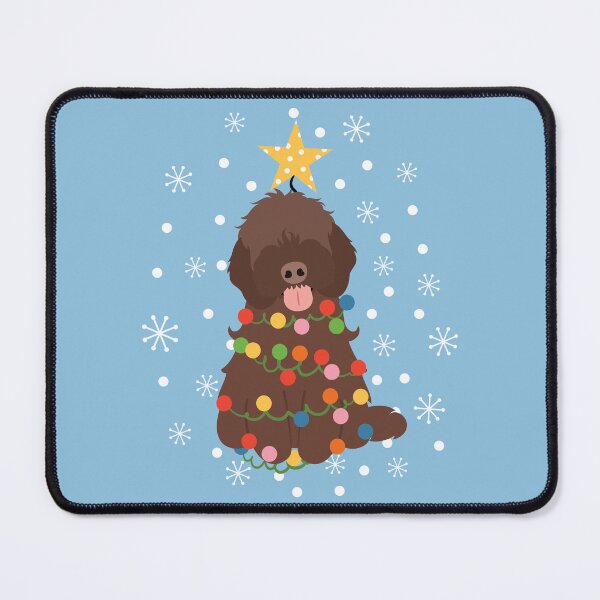 Item preview, Brown Chocolate Cockapoo Cavapoo Christmas Tree  designed and sold by Lulupainting.