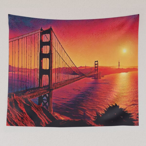 Item preview, Golden Gate Bridge at Sunset designed and sold by badguyduh.