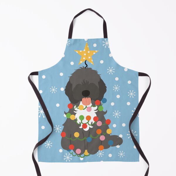 Item preview, Black White Cockapoo Cavapoo Christmas Tree designed and sold by Lulupainting.