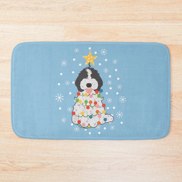 Item preview, Black Gray Cockapoo Cavapoo Christmas Tree  designed and sold by Lulupainting.