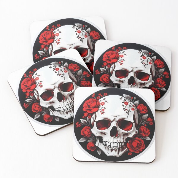 Item preview, Skull with flowers, with roses. designed and sold by wplamkung.