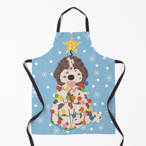 Item preview, Red Merle Cockapoo Cavapoo Christmas Tree designed and sold by Lulupainting.