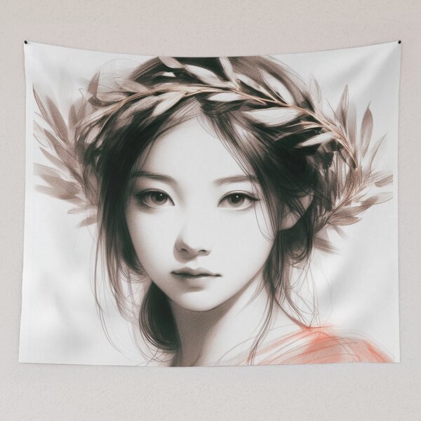 Item preview, The girl looks at me. designed and sold by growing-mom.