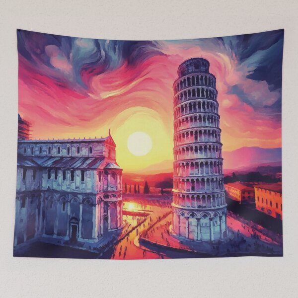 Item preview, Leaning Tower of Pisa at Sunset designed and sold by badguyduh.