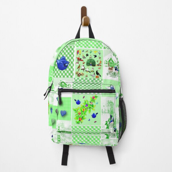 Item preview, Bird Lovers Patchwork Pattern with Iconic Landmarks designed and sold by KC Morcom.