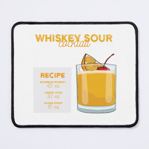 Item preview, Whiskey Sour Cocktail Recipe designed and sold by kimberpix.