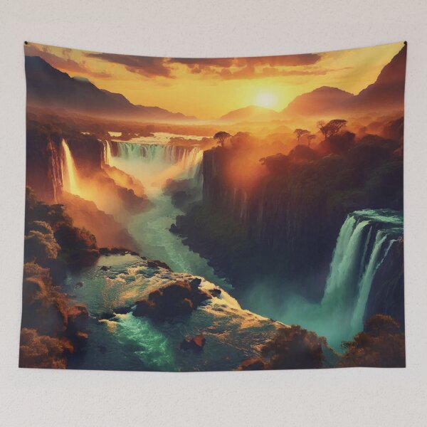 Item preview, Victoria Falls at Sunset designed and sold by badguyduh.