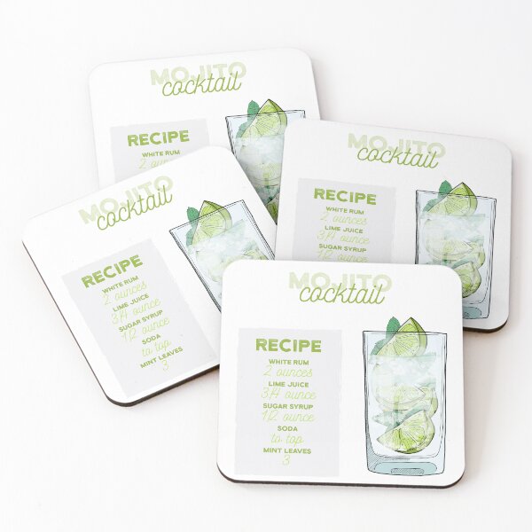 Item preview, Mojito Cocktail Recipe designed and sold by kimberpix.