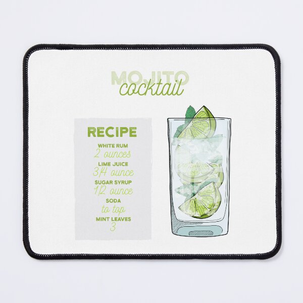 Item preview, Mojito Cocktail Recipe designed and sold by kimberpix.