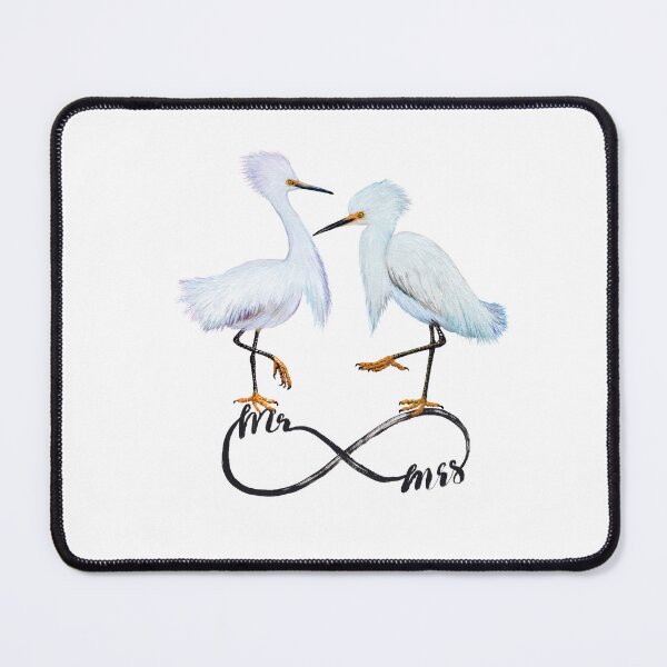 Item preview, Mr and Mrs Snowy Egret Bird designed and sold by Roy & Tiffany.
