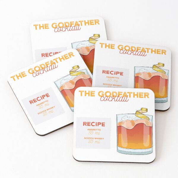Item preview, The Godfather Cocktail Recipe designed and sold by kimberpix.