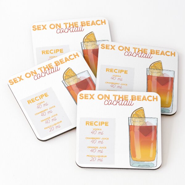 Item preview, Sex on the Beach Cocktail Recipe designed and sold by kimberpix.