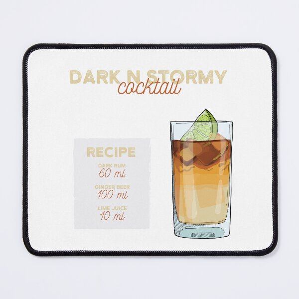 Item preview, Dark n Stormy Cocktail Recipe designed and sold by kimberpix.
