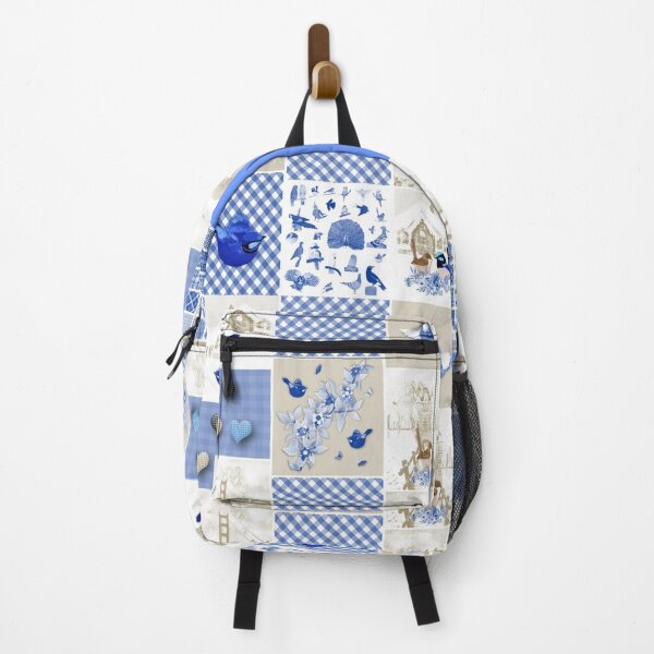 Item preview, Bird Lovers Patchwork Pattern with Iconic Landmarks designed and sold by KC Morcom.
