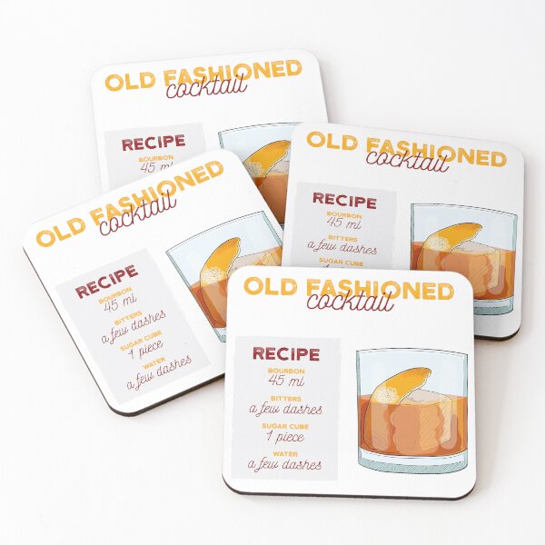 Item preview, Old Fashioned Cocktail Recipe designed and sold by kimberpix.