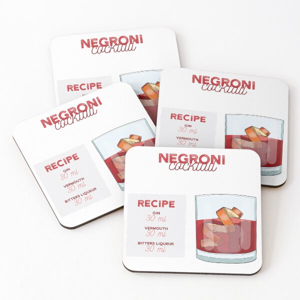 Item preview, Negroni Summer Cocktail Recipe designed and sold by kimberpix.
