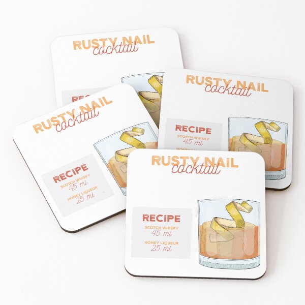 Artikelvorschau, Rusty-Nail-Cocktail-Rezept entworfen und verkauft von kimberpix.