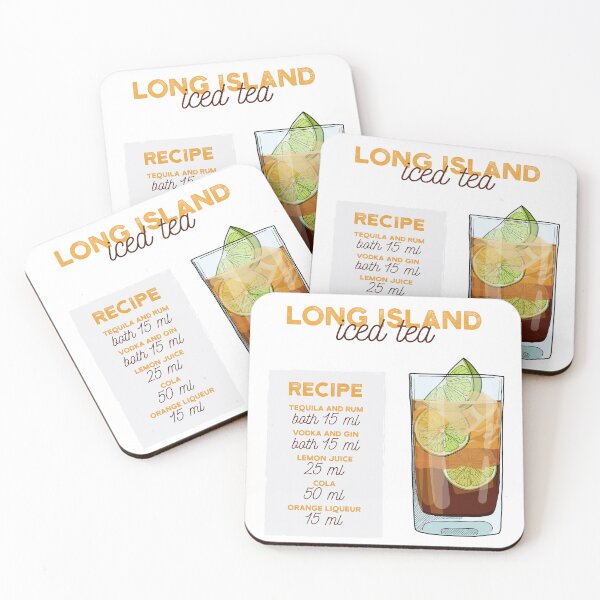 Item preview, Long Island Ice Tea Cocktail Recipe designed and sold by kimberpix.