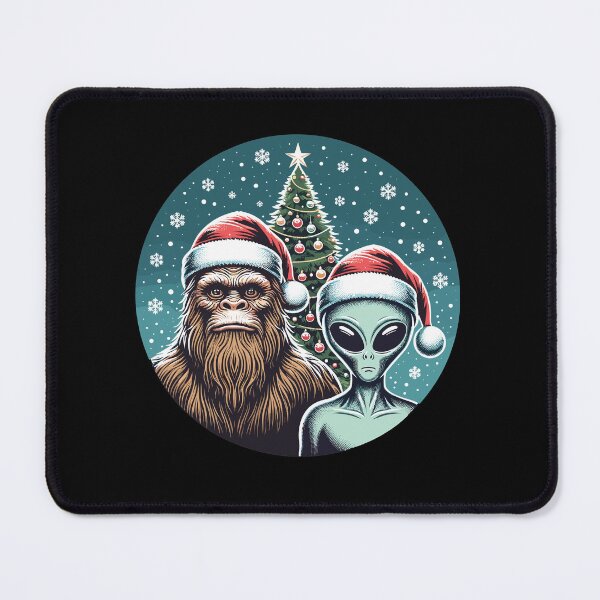 Item preview, Alien Bigfoot Sasquatch Extraterrestrial UFO Snow Christmas tree Christmas designed and sold by CG Studio.