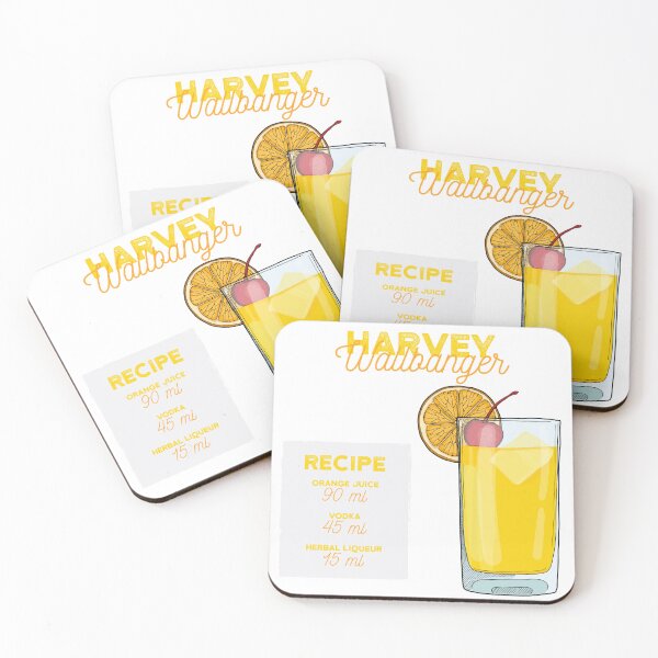 Item preview, Harvey Wallbanger Cocktail Recipe designed and sold by kimberpix.