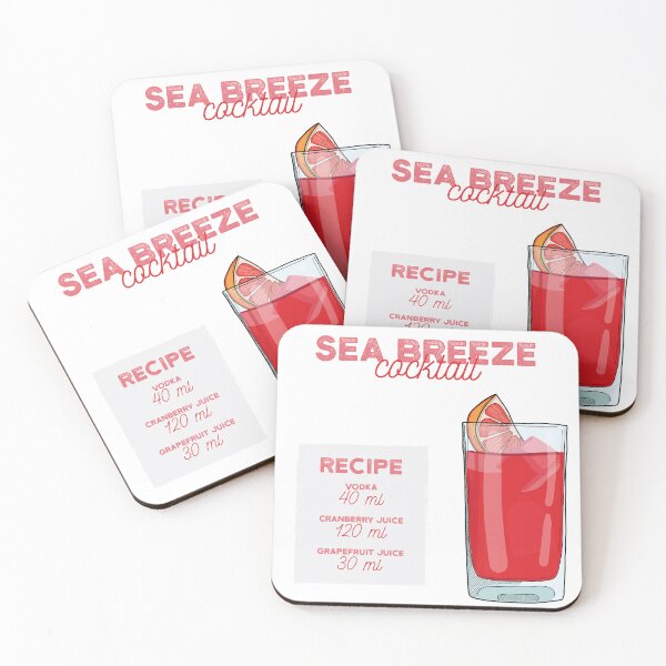 Item preview, Sea Breeze Cocktail Recipe designed and sold by kimberpix.