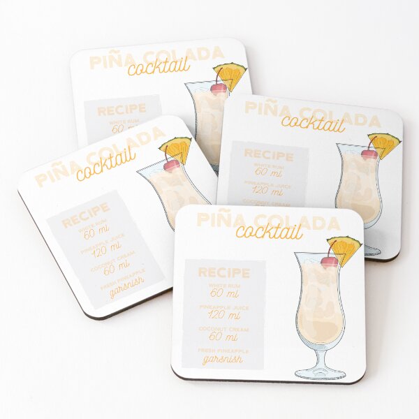 Item preview, Pina Colada Cocktail Recipe designed and sold by kimberpix.