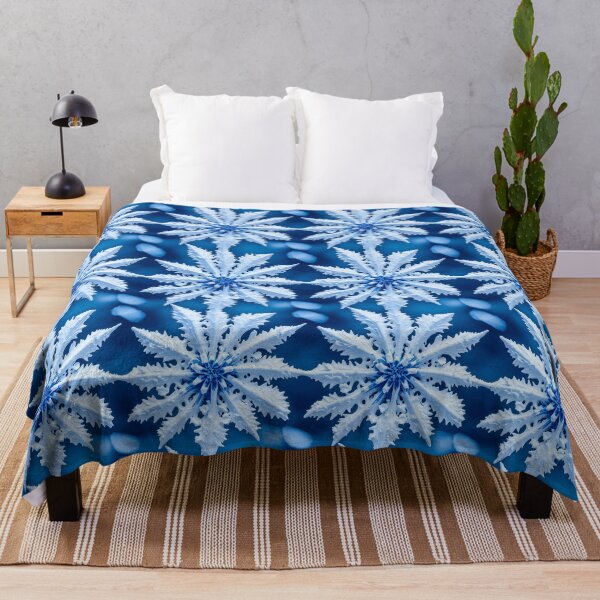 Item preview, Coral Blue Snowflake Ice Bloom designed and sold by TheLastGarden.