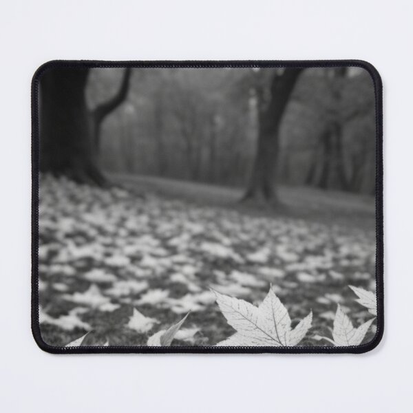 Item preview, Nature Landscape autumn thrown leaves Black and White designed and sold by chigara.