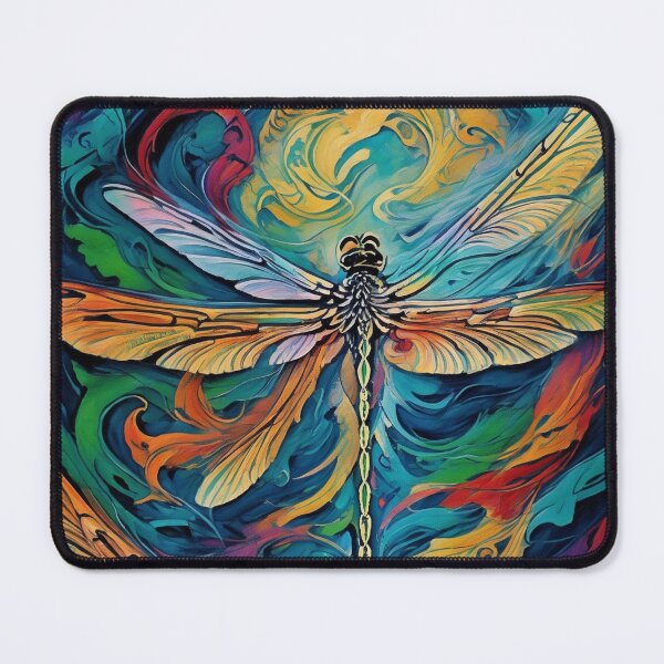 Item preview, Dragonfly Stained Glass Cartoon designed and sold by druidwolfart.
