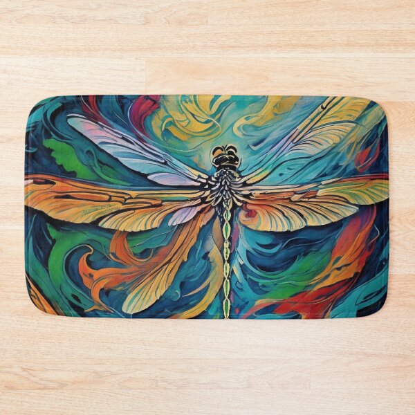 Item preview, Dragonfly Stained Glass Cartoon designed and sold by druidwolfart.
