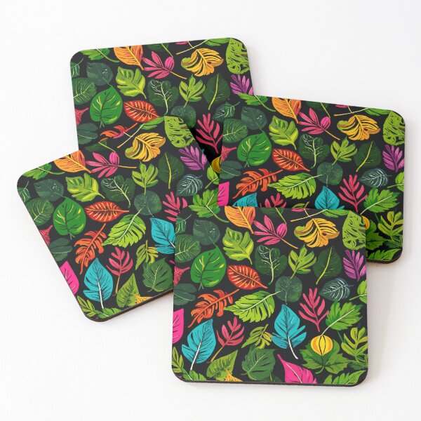 Item preview, Multicolor leaves pattern designed and sold by OmikronStore.