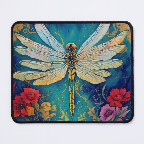 Item preview, Dragonfly Stained Glass Cartoon designed and sold by druidwolfart.