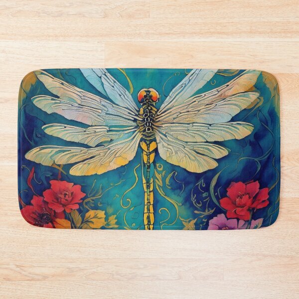 Item preview, Dragonfly Stained Glass Cartoon designed and sold by druidwolfart.