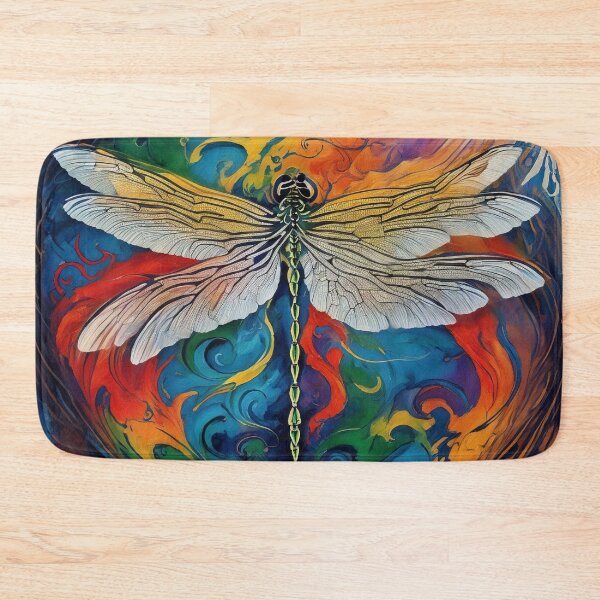 Item preview, Dragonfly Stained Glass Cartoon designed and sold by druidwolfart.