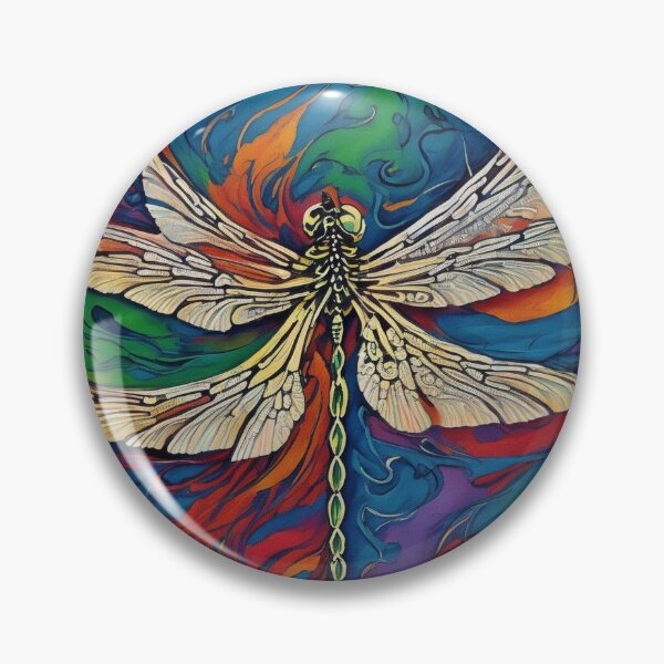 Item preview, Dragonfly Stained Glass Cartoon designed and sold by druidwolfart.