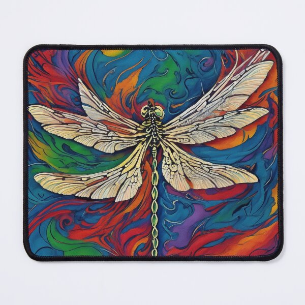 Item preview, Dragonfly Stained Glass Cartoon designed and sold by druidwolfart.