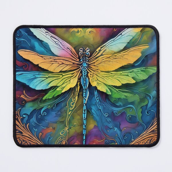 Item preview, Dragonfly Stained Glass Cartoon designed and sold by druidwolfart.