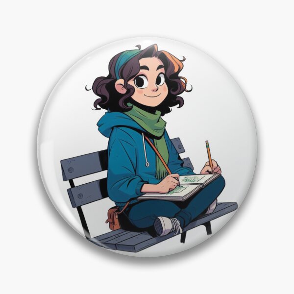 Item preview, Girl sitting on a bench Hooky Style #1 designed and sold by AIrtisticPrints.